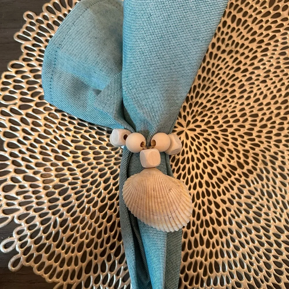Handmade Seashell Napkin Rings - Picture 3 of 3